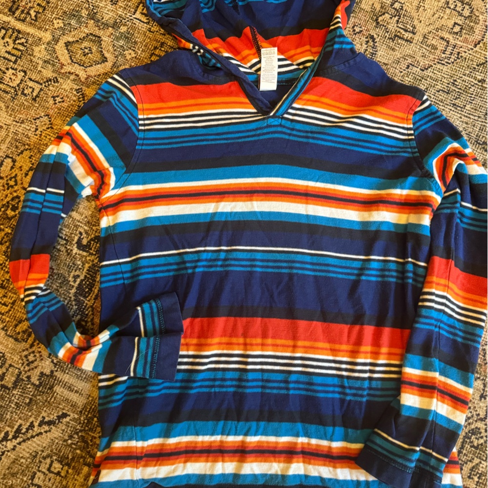 EUC Long Sleeved Hoodie Shirt by Tea Collection 8-10